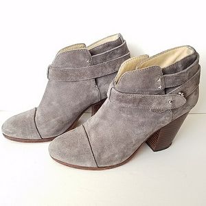 Rag & Bone Harrow Booties Gray/Tan Size 9 1/2 Dust Bag
